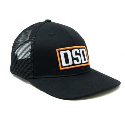Embroidered Block Logo Hat | Black Snapback