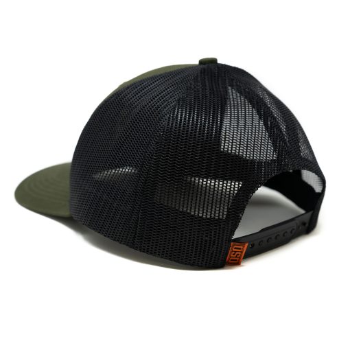 Embroidered Block Logo Hat | Army Snapback - Image 2
